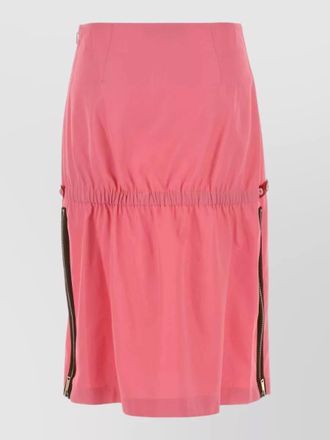 Fendi viscose blend skirt gathered detail