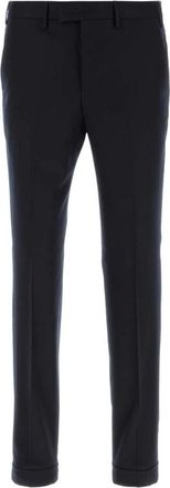 Pantaloni Torino Master Flat Slim-fit Broeken - Heren - Slim Fit Broeken - Blauw - 2XL - Leer - Broeken