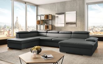 Sit&more Wohnlandschaft »Valantine U-Form, B: 349 cm« mit Arm- & Kopfteilverstellung, optional mit Bettfunktion