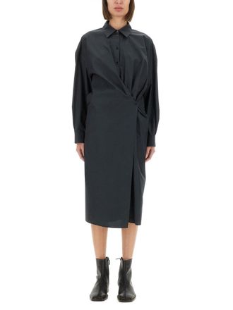 Christophe Lemaire Straight Collar Twisted Dress