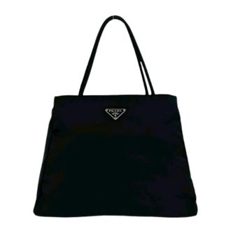 Prada Pre-owned Tote Bags, female, Black, Size: ONE SIZE Pre-owned Nylon prada-bags