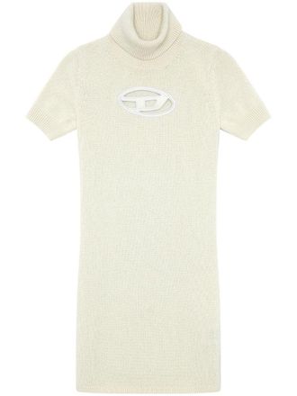 Diesel M-Argaret knitted minidress - women - Wool/Cashmere - L - Neutrals