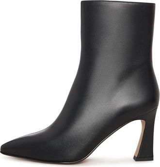 Cesare Gaspari Sculpted Elegante Enkellaars - Dames - Laarzen met Hak - Zwart - 40 EU - Leer - Schoenen