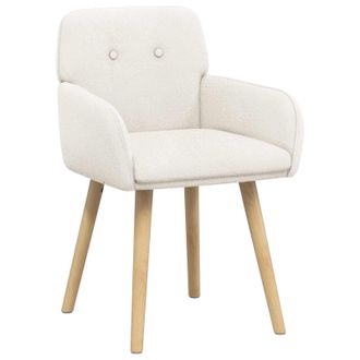 vidaXL Sillas De Comedor 2 Uds. Boucl&eacute; Crema 59 X 57 X 85 Cm Vidaxl