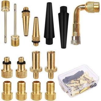 OEM Inflador, Kit De 15 Adaptadores De V&aacute;lvulas Para Bicicleta Con Caja, Kit De Conversi&oacute;n Para V&aacute;lvulas Inglesas Y Francesas, Av, Dv Y Sv, Adaptador De A