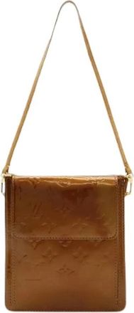 Louis Vuitton Pre-owned Monogram Vernis Mott Schoudertas - Dames - Vintage Mini Tas - Bruin - ONE Size - Leer - Vintage