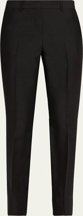 Brioni Theta Silk-Wool Slim-Leg Ankle Trousers