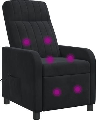 vidaXL Silla De Masajes Reclinable Negro Pwnedbylord666ywh Vidaxl