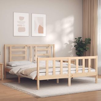 vidaXL Estructura De Cama Sin Colch&oacute;n Madera Maciza De Pino 160x200 Cm Vidaxl