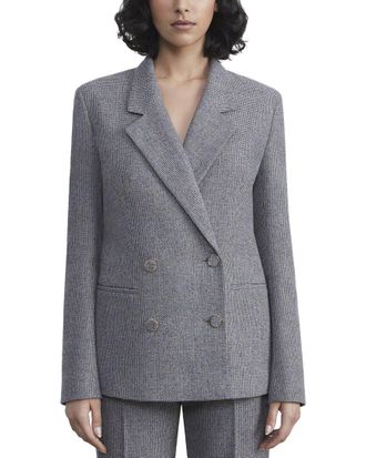 Lafayette 148 New York Double Breasted Wool-Blend Blazer