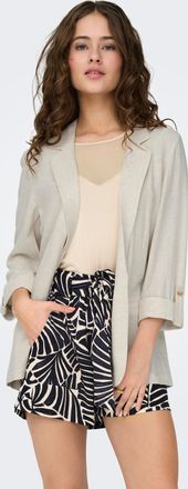 Only Longblazer ONLY ONLSIESTA 3/4 OPEN LIN BL BLAZE TLR NOOS, Damen, Gr. 34, gelb (moonbeam), Web, Obermaterial: 80% Viskose, 20% Leinen, unifarben, loose