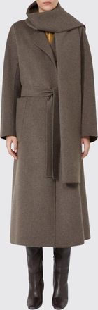 Max Mara S Max Mara Cappotto lungo a vestaglia in lana con cintura da annodare
