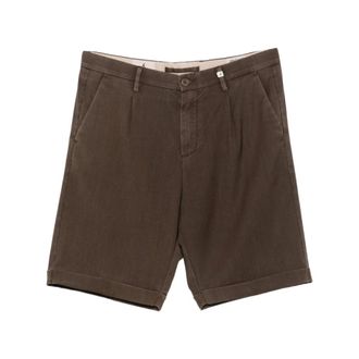 Myths Casual Shorts, male, Brown, Size: 2XL Pleated Shorts