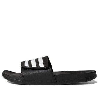 adidas Adilette Comfort Adjustable Slide Black White GZ8951