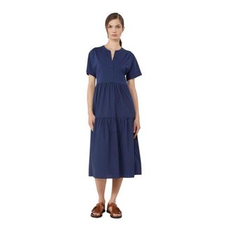 Max Mara Midi Jurken - Dames - Casual kleedjes - Blauw - S - Katoen - Kleedjes