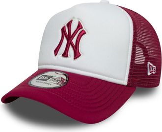 New Era Mens New York Yankees 9FORTY Trucker Cap - Dark Red - OSFM