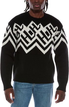 Helmut Lang Fair Isle Wool-Blend Crewneck Sweater