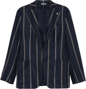 Manuel Ritz striped blazer - Blue