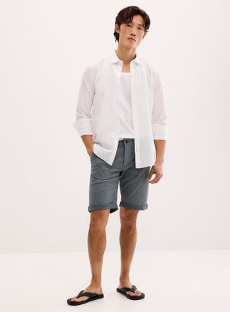 Lindbergh Mens Mini-pattern chino Bermuda Shorts