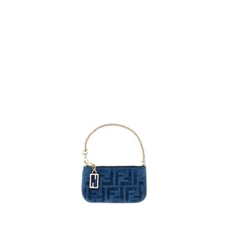 Fendi Mini Bags, female, Blue, Size: ONE SIZE Baguette Pouch Mini