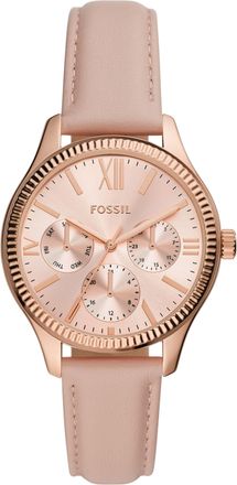 Fossil Womens Rye 36mm Multifunction, Rose Gold-Tone Alloy Watch