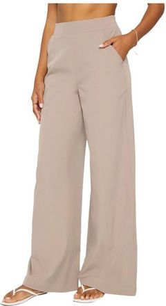 Fabletics Downtown Wide Leg Pant in Brutalist Khaki at Nordstrom, Size Xx-Large 30
