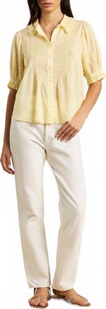 Trovata Jess Short Sleeve Blouse In Soleil