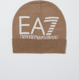 Emporio Armani Cappello EA7 in maglia con logo jacquard