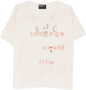 Enfants Riches Deprimes Teenage Snuff Distressed Graphic T-shirt