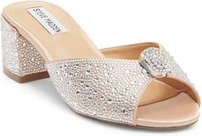 Steve Madden Melodee Crystal Embellished Slide Sandal in Rhinestone at Nordstrom Rack, Size 6.5
