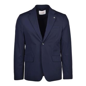 Officina36 Blazers, male, Blue, Size: S Giacca Sfiancata