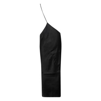 Rick Owens Midi Dresses, female, Black, Size: S One-Shoulder Long Dress