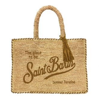 Saint Barth Tote Bags, female, Beige, Size: ONE SIZE Mini Vanity Bag