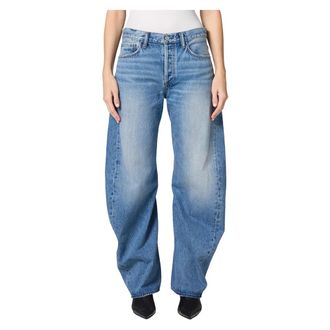 A Gold E Jeans, Dames, Blauw, W27, Denim, Wide Jeans