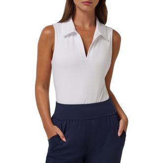 Travis Mathew Skyloft Light Sleeveless Polo in White at Nordstrom, Size Xx-Large