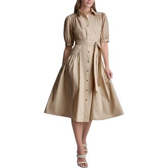 DKNY Drop Waist Midi Dress in Moonlight at Nordstrom Rack, Size 12