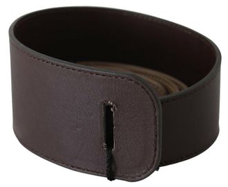 Gianfranco Ferre Womens Brown Genuine Leather Logo Wide Waist Belt - Size 69 cm (Belts)