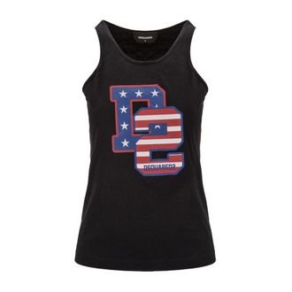 Dsquared2 Sleeveless Tops, female, Black, Size: M Tank Top
