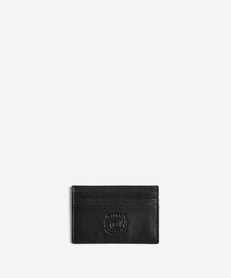 Ghurka Slim Card Case No. 204 in Vintage Black Leather at Nordstrom