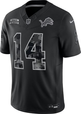 Nike Amon-Ra St. Brown Detroit Lions Salute to Service Nike Mens Dri-FIT NFL Limited Jersey in Black | SSLM00AF3B-XF0