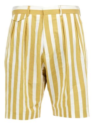 Paul Smith striped shorts - men - Cotton/Linen/Flax - 36 - Yellow