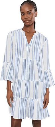 Faherty Dream Cotton Gauze Kasey Dress Womens Dress Saltwater Stripe : MD