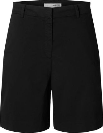 Selected Dames, Korte broeken, Zwart, Maat: XS Katoen