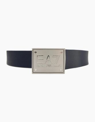 Emporio Armani Mens Ea7 Reversible Brushed Leather Belt Blue Navy - Size: OS
