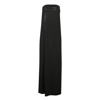 Norma Kamali Zwarte Elegante Jurk - Dames - Maxi kleedjes - Zwart - M - Polyester - Kleedjes