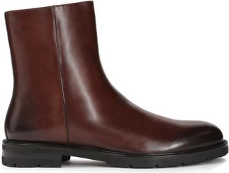 Kazar Bruine herenlaarzen met een hogere schacht - Heren - Enkellaarsjes - Bruin - 41 EU - Leer - Schoenen