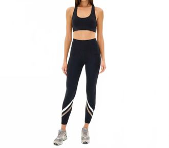 SPLITS59 Chevron Airweight High Waist 7/8 Leggings In Black Latte
