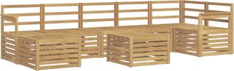vidaXL Conjunto De Sof&aacute;s De Exterior 8 Uds. Blanco Vidaxl