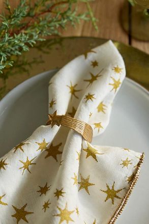 Terrain Shooting Star Napkin Rings, Set of 4