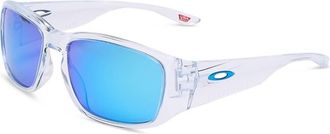Oakley Womens Tourniquet Sunglasses In Polished Clear Prizm Sapphire